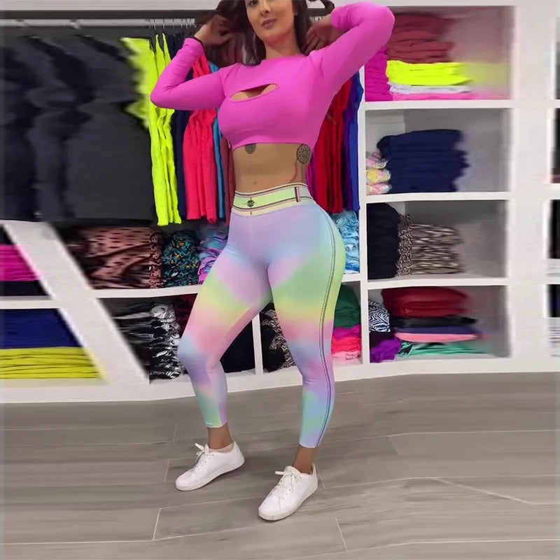 Vibrant Tie-Dye Yoga Leggings