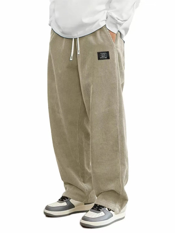 Stylish Corduroy Drawstring Pants