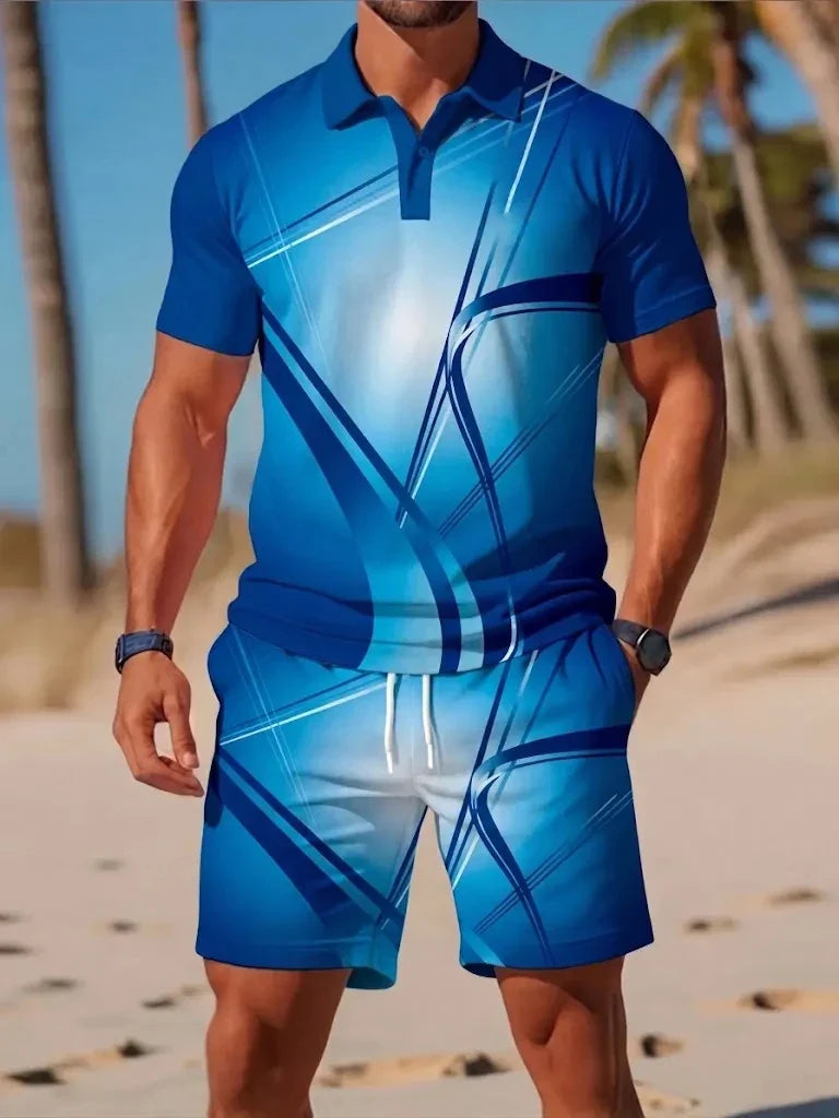 Stylish Men's Polo and Shorts Set