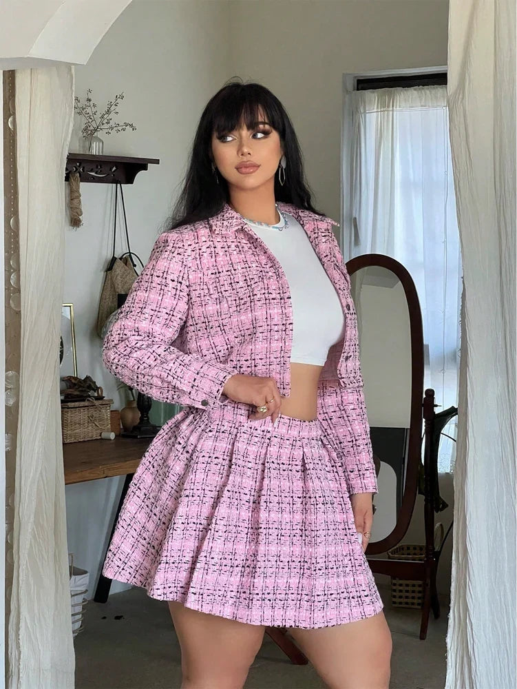 Chic Tweed Schoolgirl Set