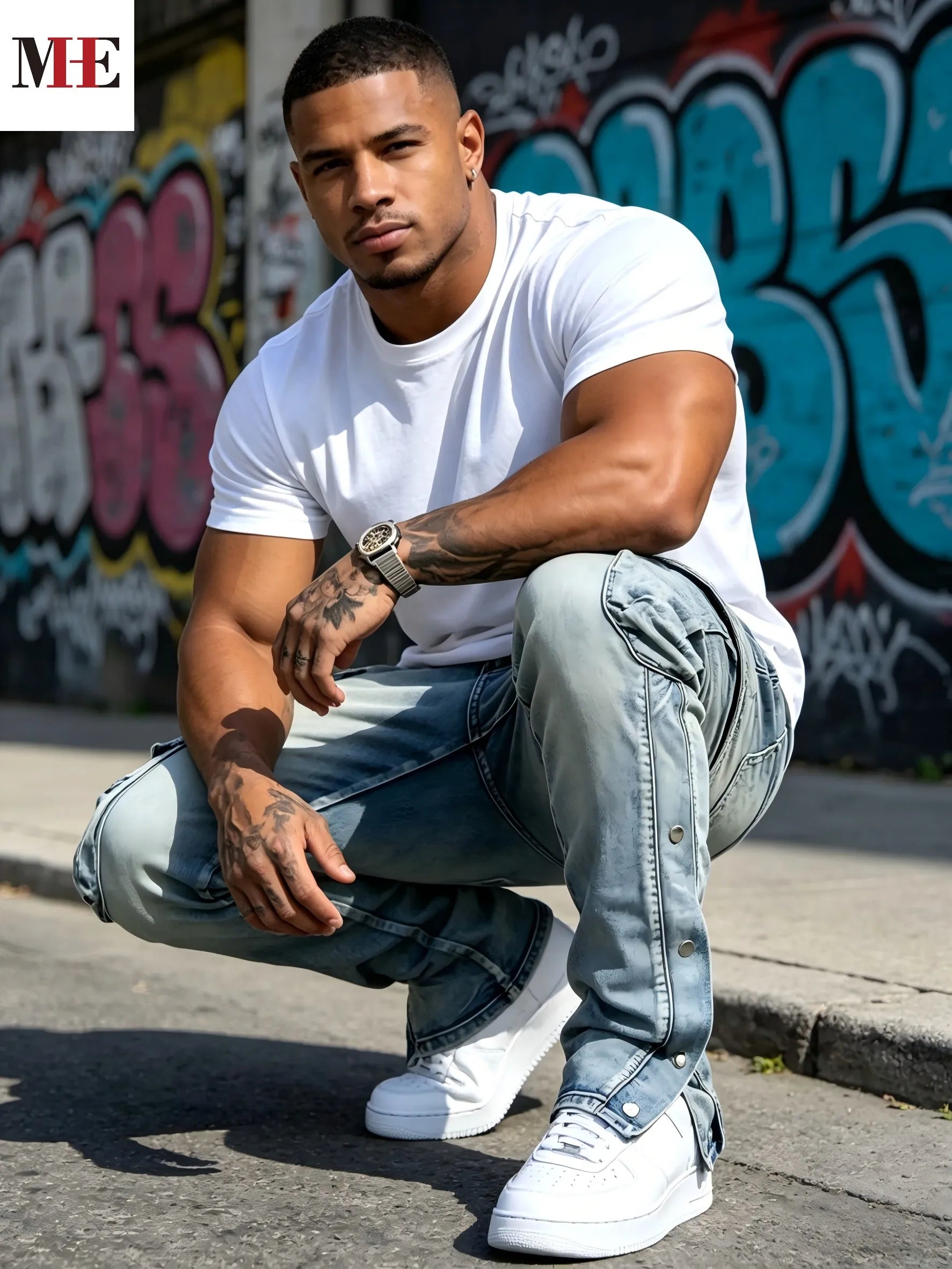 Stylish Men's Vintage Denim Jeans
