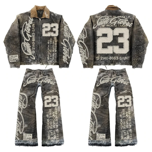 Vintage Hip Hop Denim Set