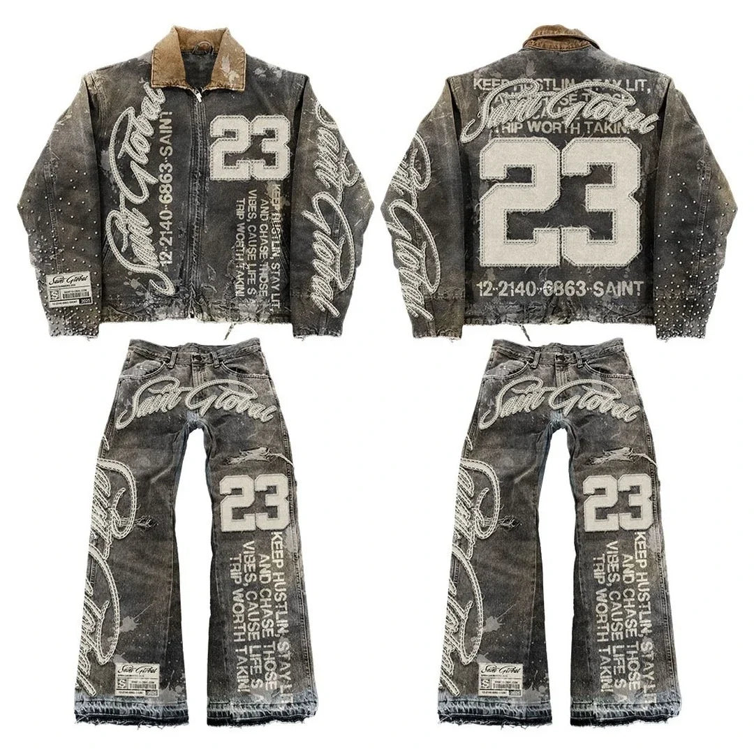 Vintage Hip Hop Denim Set
