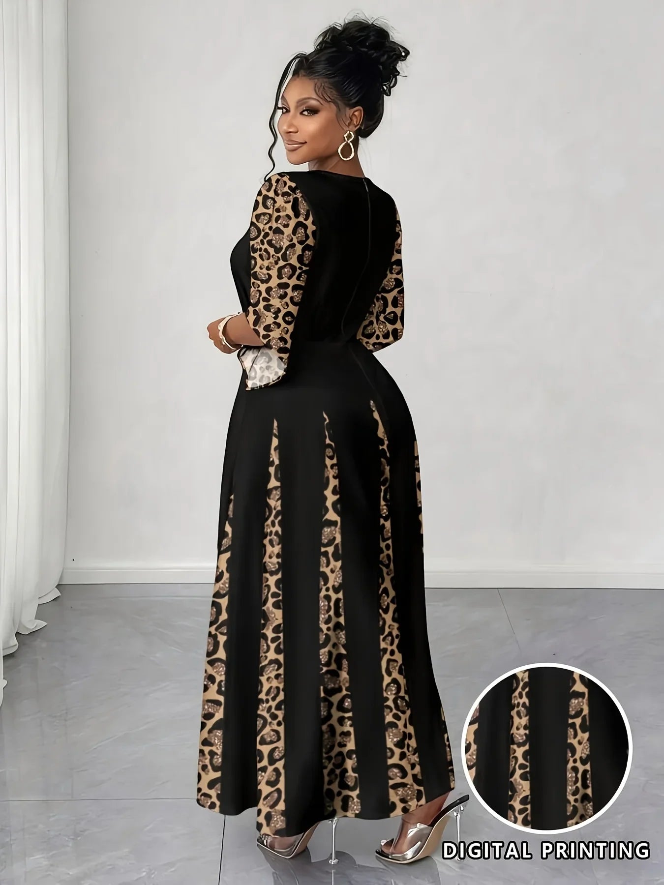 Chic Cheetah Print Maxi Dress