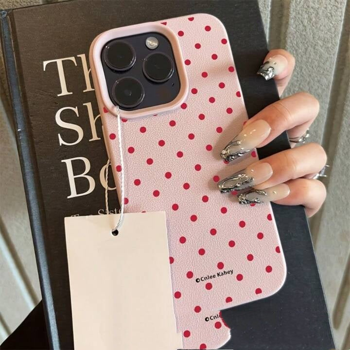 Polka Dot Phone Case Silicone Full-body Cover